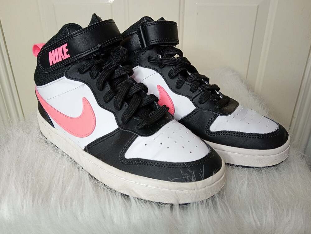 Nike Court Borough Mid 2 Black Sunset Pulse White Sneakers Kids